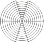 8004890762 08125, Fan Accessories 150mm Wire Form Fan Guard, Bright Nickel Chrome Finish Hirschmann
