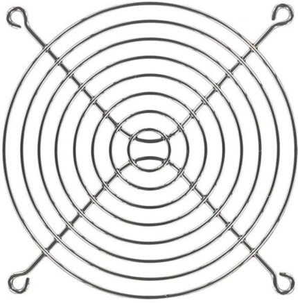 8004890766 08129, Fan Accessories 120mm Wire Form Fan Guard, Bright Nickel Chrome Finish Hirschmann