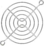 8004890771 08138, Fan Accessories 80mm Wire Form Fan Guard, Bright Nickel Chrome Finish Hirschmann