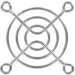 8004890775 08148, Fan Accessories 50mm Wire Form Fan Guard, Bright Nickel Chrome Finish Hirschmann