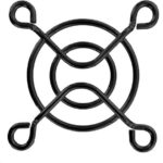 8004890777 08149-02, Fan Accessories 40mm Wire Form Fan Guard, Black E.D. Finish Hirschmann