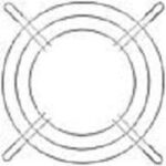8004890785 08190, Fan Accessories 176mm Wire Form Fan Guard, Bright Nickel Chrome Finish Hirschmann