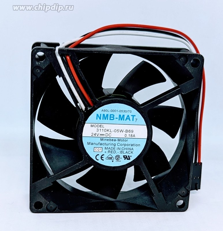 doc029709289 8035597880 Вентилятор NMB-MAT 3110KL-05W-B69 ( RH7-5294 / RH7-1658 / RH7-5297 / RH7-5296 / RH7-1661) 80x25мм 24V 0.14A / 0.18A OEM () Hirschmann — изображение 1