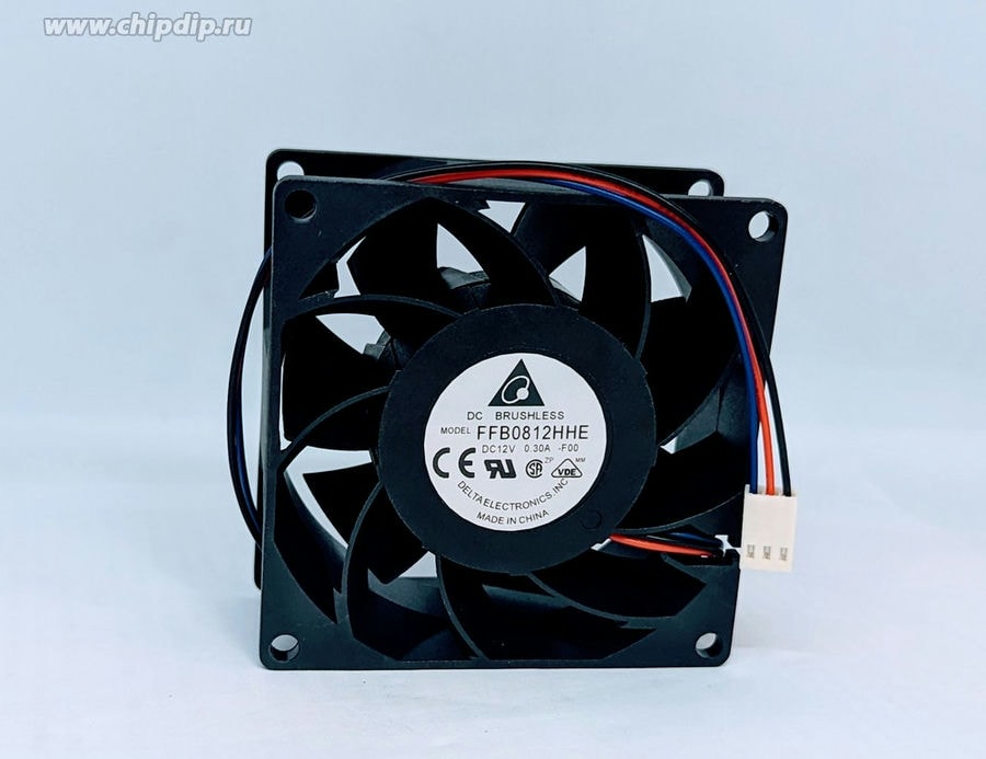 doc029718302 8019880209 Вентилятор Delta Electronics FFB0812HHE -F00 DC12V 0.30A 3pin Hirschmann — изображение 1