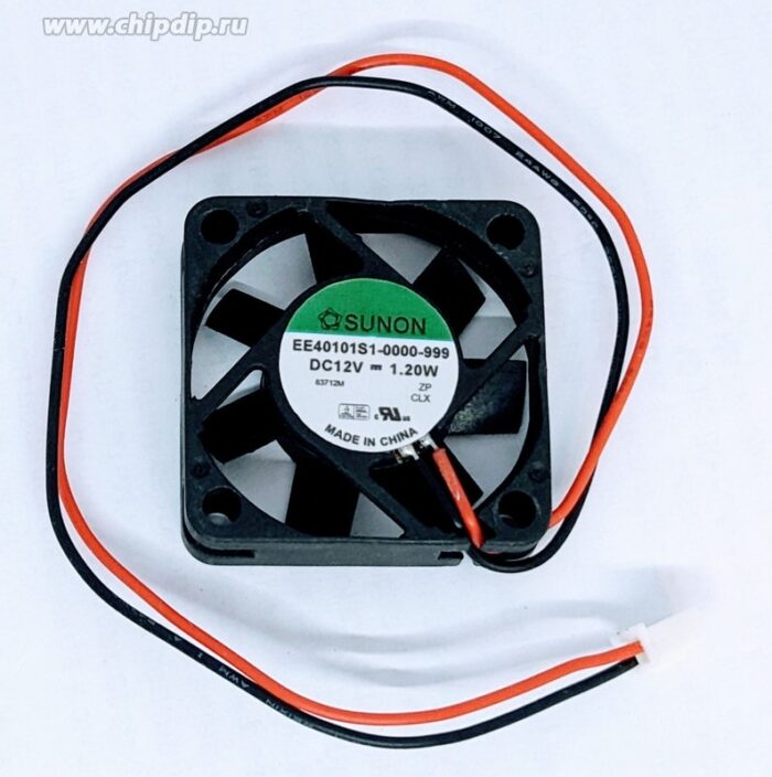 8007034228 EE40101S1-1000U-999, Вентилятор осевой, 12В DC, 40x40x10мм, подшипник скольжения, 13,87 куб.м/ч Hirschmann — изображение 2