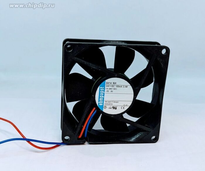8009274847 8414NH, 8400 N Series Axial Fan, 24 V dc, DC Operation, 79m³/h, 2.4W, 100mA Max, IP20, 80 x 80 x 25mm Hirschmann — изображение 4