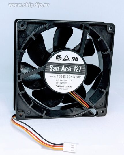 8021102144 Вентилятор Sanyo Denki 109E1324G102 1.1A 127x38 24v 3pin Hirschmann