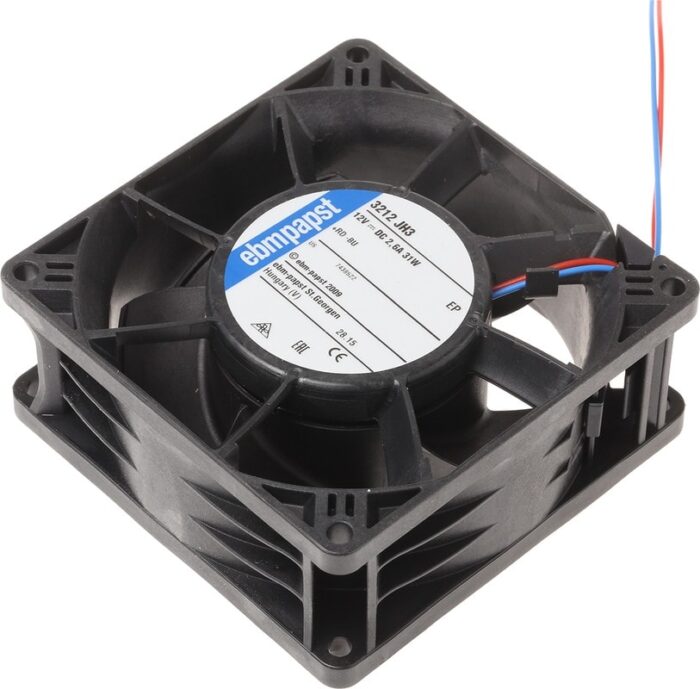 8012893298 Вентилятор Ebmpapst 3212 JH3 12v 2.5A 30W 2pin 92x38 Hirschmann — изображение 2