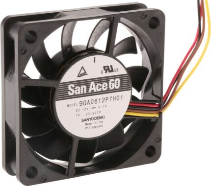 8007692373 9GA0612P7H01, DC Fans DC Axial Fan, 60x60x15mm, 12VDC, Low Power, Tachometer, PWM Hirschmann