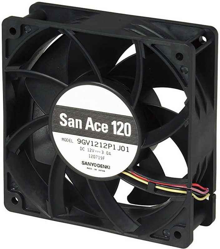 doc029859024 8007337613 9GV1248P1J01, DC Fans DC Axial Fan, 120x120x38mm, 48VDC, Guide Vane, Tachometer, PWM Hirschmann — изображение 1