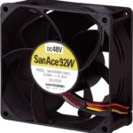 8006106450 9WV0948P1H001, Fan Tubeaxial 48VDC Square - 92mm L x 92mm H Ball 178.0 CFM (4.98m³/min) 4 Wire Leads Hirschmann