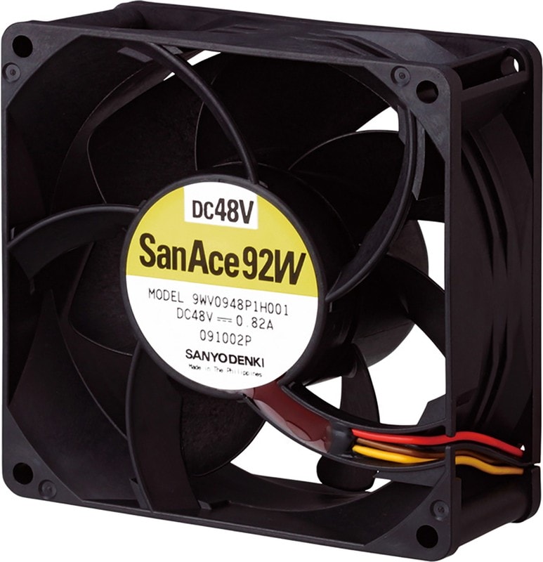 doc029860778 8006106450 9WV0948P1H001, Fan Tubeaxial 48VDC Square - 92mm L x 92mm H Ball 178.0 CFM (4.98m³/min) 4 Wire Leads Hirschmann — изображение 1