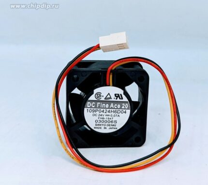8016750449 Вентилятор Sanyo Denki San Ace 109P0424H6D04 DC 24V 0.07A 3pin 40x20 Hirschmann