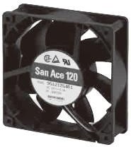 8033836253 9RA1248H1D001, Fan Tubeaxial 48VDC Square - 120mm L x 120mm H Ball 3 Wire Leads Hirschmann