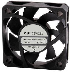 doc030198900 8021277557 CFM-5015BF-160-374-22, DC Fans dc axial fan 50 mm square 15 mm 12 Vdc ball 6000 RPM 15.57 CFM TSPWM Hirschmann — изображение 1