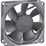8004985554 8414NMU, DC Fans DC Tubeaxial Fan, 80x80x25mm, 24VDC, 34.1CFM, 1.4W, 2600RPM, Ball Bearing, IP68 Hirschmann