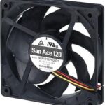8033909706 9RA1248P1K0011, Fan Tubeaxial 48VDC Square - 120mm L x 120mm H Ball 158.0 CFM (4.42m³/min) 4 Wire Leads Hirschmann