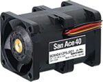 8008622328 9CRH0412P5J001, Fan Tubeaxial (Dual) 12VDC Square - 40mm L x 40mm H Ball 32.9 CFM (0.921m³/min) 4 Wire Leads per Fan Hirschmann — изображение 3