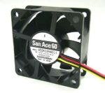 8008669062 9S0612M401, Fan Tubeaxial 12VDC Square - 60mm L x 60mm H Ball 14.1 CFM (0.395m³/min) 3 Wire Leads Hirschmann