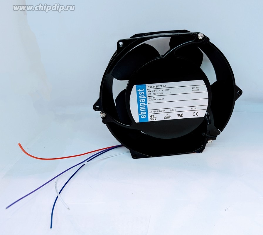 doc030379862 8016167833 Вентилятор Ebmpapst DV6448/17TDA-822 DC 48V 2.1A 100W 172x150x51 4pin Hirschmann — изображение 1