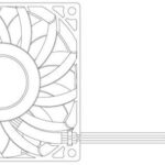 8006175760 FFC0948BY7T, Fan Tubeaxial 48VDC Square - 92mm L x 92mm H Ball 86.4 CFM (2.42m³/min) 4 Wire Leads Hirschmann