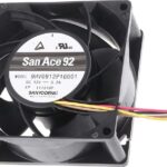 8007435674 9HV0912P1G001, DC Fans Fan, 92x92x38mm, 12VDC, 180CFM, High Static Pressure/Airflow, Ball, Tach/PWM Hirschmann