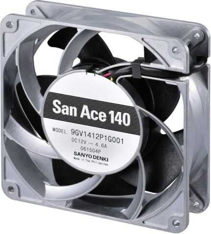 8008677033 9GV1448P1G001, Fan Tubeaxial 48VDC Square - 140mm L x 140mm H Ball 310.0 CFM (8.68m³/min) 4 Wire Leads Hirschmann