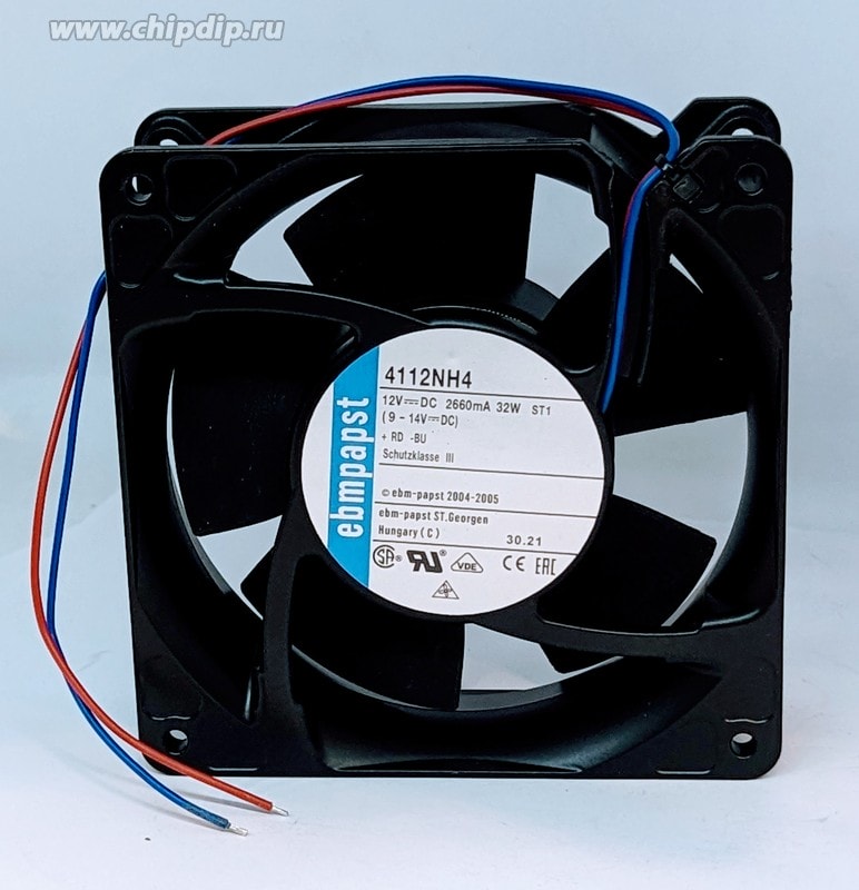 doc030537592 8021450523 Вентилятор Ebmpapst 4112NH4 DC 12V 2660mA 119x38 2pin Hirschmann — изображение 1