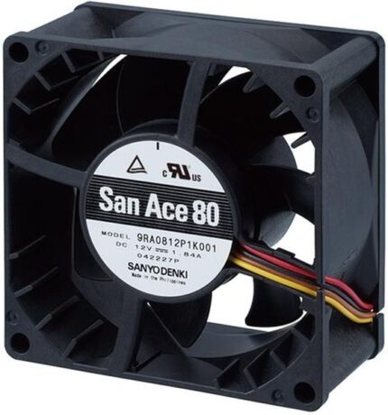 8021421138 9RA0848G1001, DC Fans Axial Fan, 80x80x38mm, 48VDC, 85.5CFM, 10.56W, 48dBA, Rib, Low Noise, Tach Hirschmann