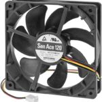 8022370637 9S1212H408, Axial Fan, 12 V dc, DC Operation, 86.5cfm, 4.68W, 390mA Max, 120 x 120 x 25mm Hirschmann