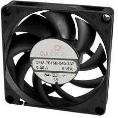 8022069392 CFM-7015B-230-295-22, DC Fans dc axial fan, 70 mm square, 15 mm, 24 Vdc, ball, 3000 RPM, 19.26 CFM, TS/PWM Hirschmann