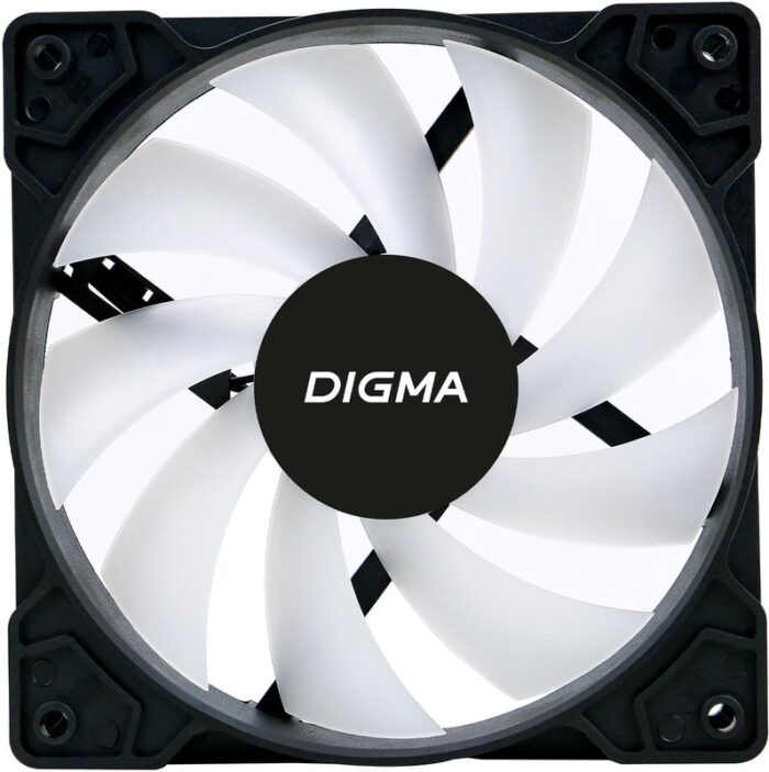 8056079369 Вентилятор для корпуса Digma DFAN-FRGB1 120x120x25mm 3-pin 4-pin (Molex)23dB 125gr LED Ret Hirschmann — изображение 5