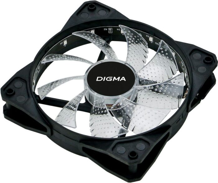 8056079370 Вентилятор для корпуса Digma DFAN-FRGB2 120x120x25mm 3-pin 4-pin (Molex)23dB 115gr LED Ret Hirschmann — изображение 6