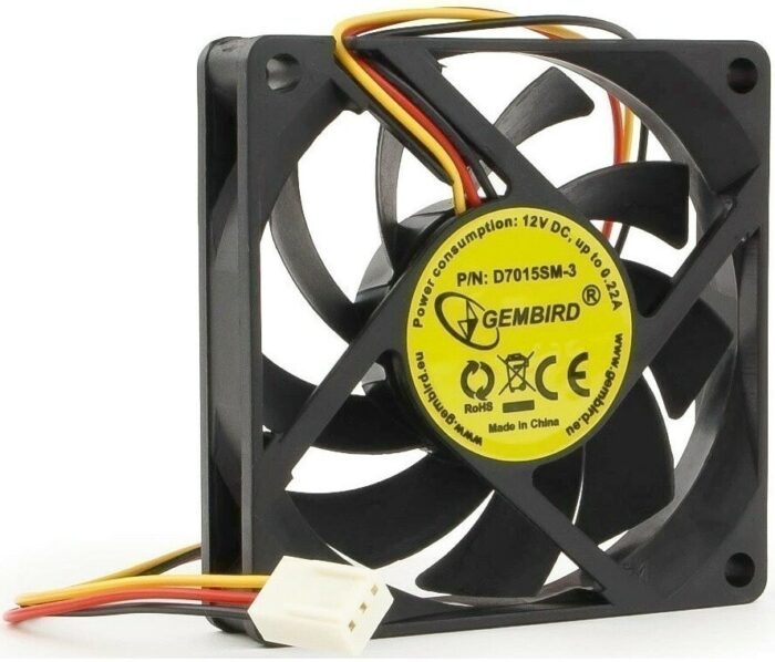8048462386 Вентилятор Gembird D7015SM-3, 70x70x15, подшипник скольжения, 3pin, провод 25см Hirschmann — изображение 7