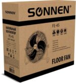 8021795482 Вентилятор напольный ПОВЫШЕННОЙ МОЩНОСТИ SONNEN FE-45A, d=45 см, 120 Вт, 3 скорости, черный, 455734 Hirschmann — изображение 3