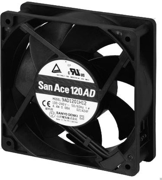 doc031136025 8006476025 9AD1201H12, EC Fans AC, DC Axial Fan, 120x120x38mm, 100-240VAC, 84Pa, Ribbed, Low Power, Long Life Hirschmann — изображение 1