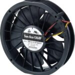 8033974174 9RFA1324P3H001, Fan Tubeaxial 24VDC Round - 136mm Dia Ball 59.4 CFM (1.66m³/min) 4 Wire Leads Hirschmann