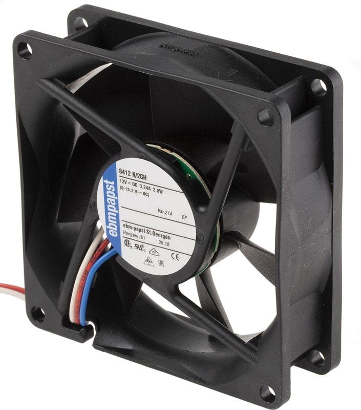 doc031147128 8009482654 8412 N/2GH-214, 8400 N Series Axial Fan, 12 V dc, DC Operation, 78m³/h, 2.2W, 80 x 80 x 25mm Hirschmann — изображение 1
