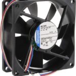 8695171284 8412N/2G-185,DC Axial Fan, 12 V, Square, 80 mm, 25.4 mm, Sleeve Bearing, 40.6 CFM Hirschmann