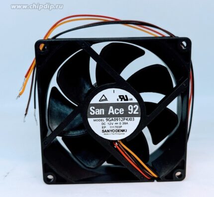 8018437125 Вентилятор Sanyo Denki San Ace 92 9GA0912P4J03 12V DC 0.39A 92X25 4pin Hirschmann