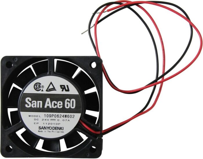 8016680040 109P0624W602, 109P Series Axial Fan, 24 V dc, DC Operation, 8, 14cfm, 1.68W, 70mA Max, 60 x 60 x 20mm Hirschmann — изображение 2