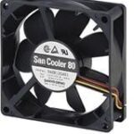 8002714916 9A0812H4011, 9A Series Axial Fan, 12 V dc, DC Operation, 61.8m³/h, 1.56W, 130mA Max, 80 x 80 x 25mm Hirschmann