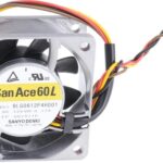 8008659770 9LG0612P4H001, Fan Tubeaxial 12VDC Square - 60mm L x 60mm H Ball 27.5 CFM (0.770m³/min) 4 Wire Leads Hirschmann
