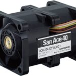 8008710702 9CRJ0412P5J001, Fan Tubeaxial (Dual) 12VDC Square - 40mm L x 40mm H Ball 37.4 CFM (1.05m³/min) 4 Wire Leads per Fan Hirschmann