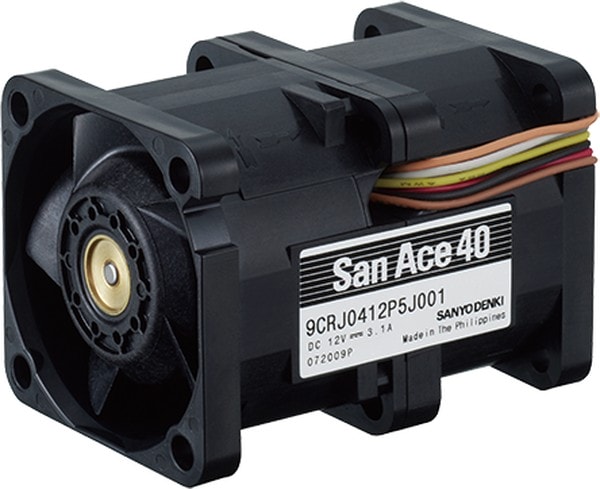 doc031664781 8008710702 9CRJ0412P5J001, Fan Tubeaxial (Dual) 12VDC Square - 40mm L x 40mm H Ball 37.4 CFM (1.05m³/min) 4 Wire Leads per Fan Hirschmann — изображение 1