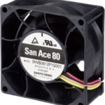 8008704037 9HVB0812P1G001, Fan Tubeaxial 12VDC Square - 80mm L x 80mm H Ball 141.3 CFM (3.96m³/min) 4 Wire Leads Hirschmann