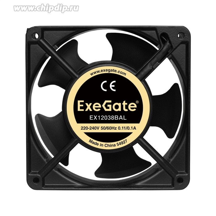doc031880200 9000938387 EX12038BAL, Вентилятор 220В ExeGate 120x120x38 мм, двойной шарикоподш, провод 30см, 2700RPM, 43dBA Hirschmann — изображение 1