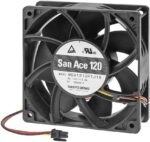 8022332168 9GV1212P1J18, Axial Fan, 12 V dc, DC Operation, 224cfm, 36W, 3A Max, 120 x 120 x 38mm Hirschmann