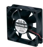 8006103345 9A0824S401, Fan Tubeaxial 24VDC Square - 80mm L x 80mm H Ball 42.4 CFM (1.19m³/min) 3 Wire Leads Hirschmann