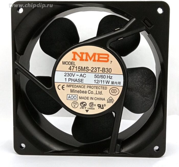 8020025871 Вентилятор NMB MAT 4715MS-23T-B30 230v 50/60Hz клемма 120x38 Hirschmann — изображение 2